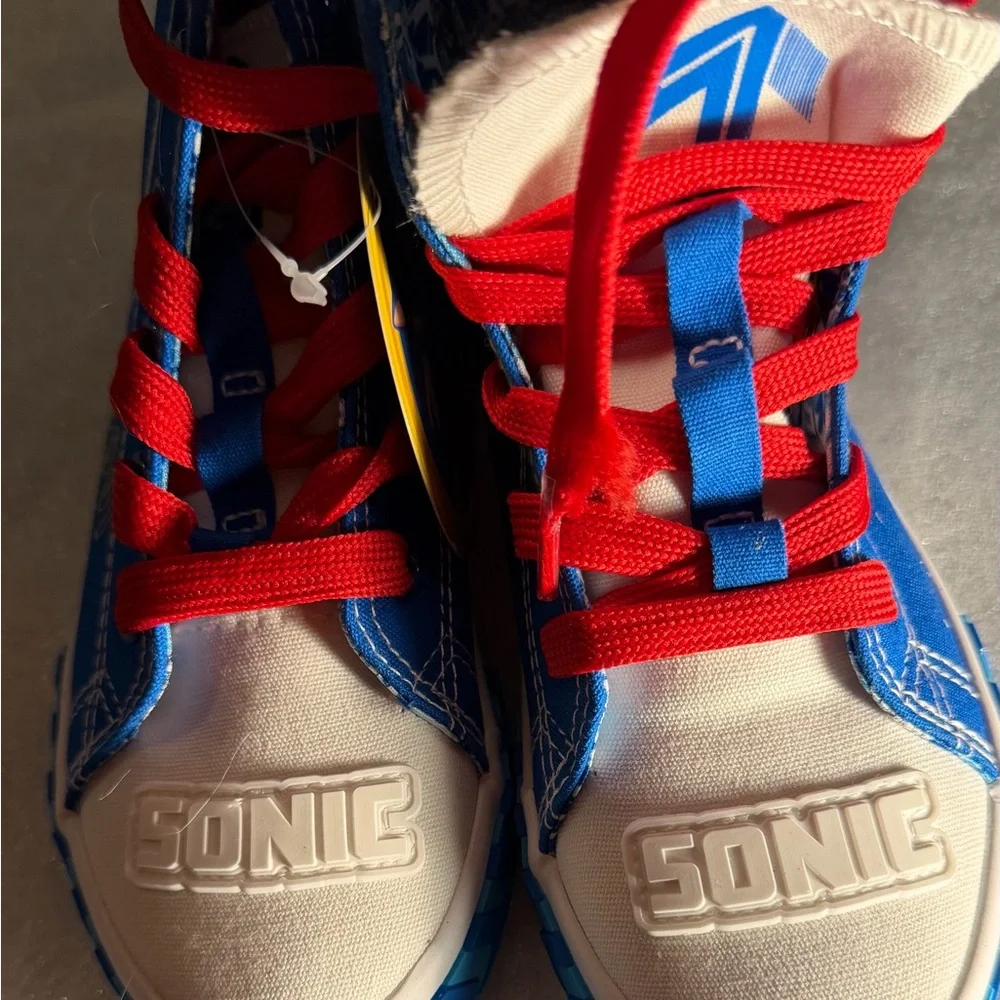 Sonic NIKELODEON BOYS Kids High-Top Sneakers - Blue and Red NWOT